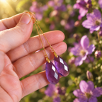 💜 Amethyst Earrings • Tears of joy - Spirituality