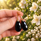 🖤 Obsidian Örhängen • Tears of Joy – Skydd & Sanning