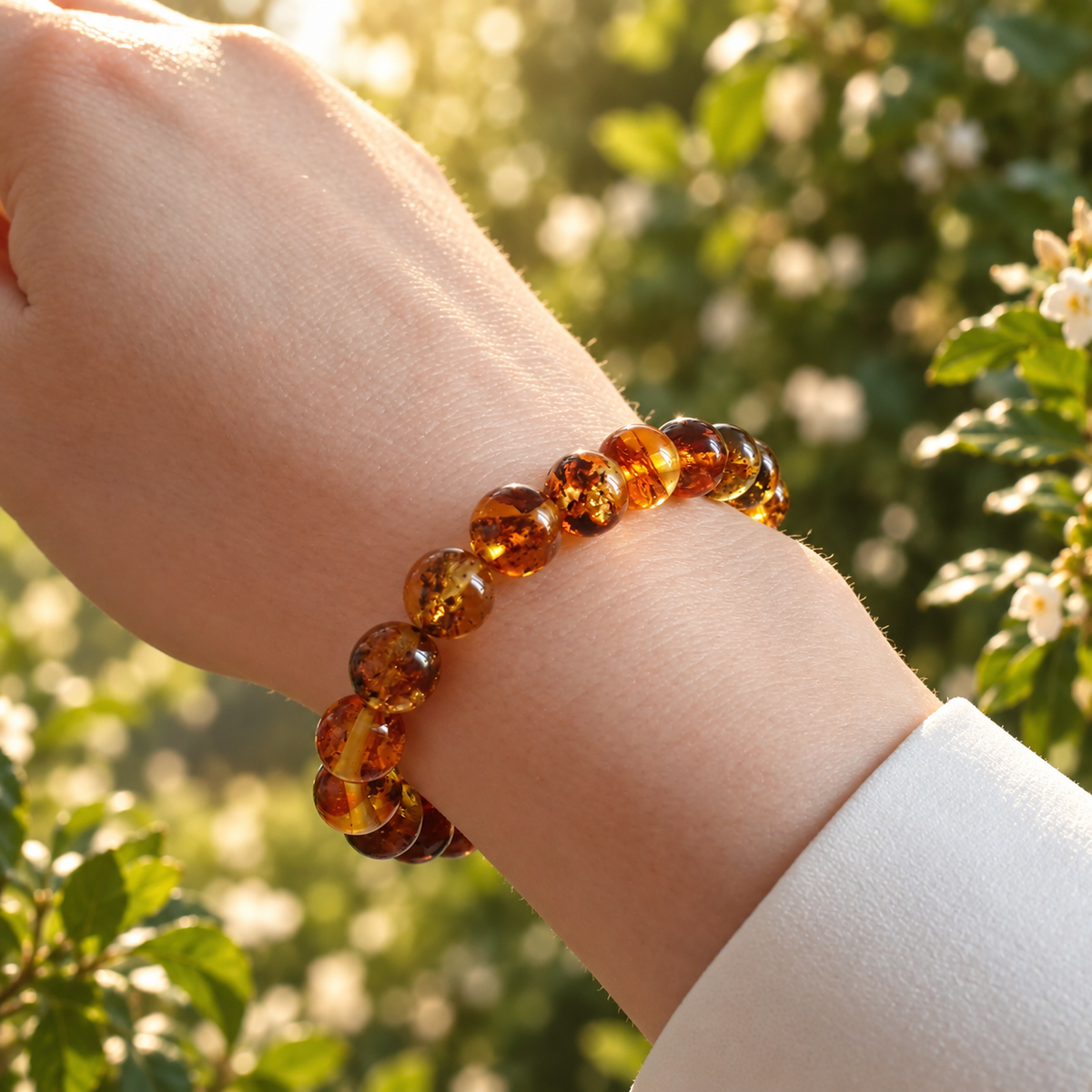 🧡 Amber bracelet 8mm