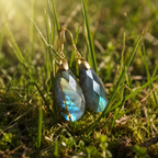 🩶 Labradorite Earrings • Tears of Joy – Magic & Transformation