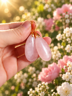 🩷 Rose Quartz Earrings • Abundance - Love & Heart Opening