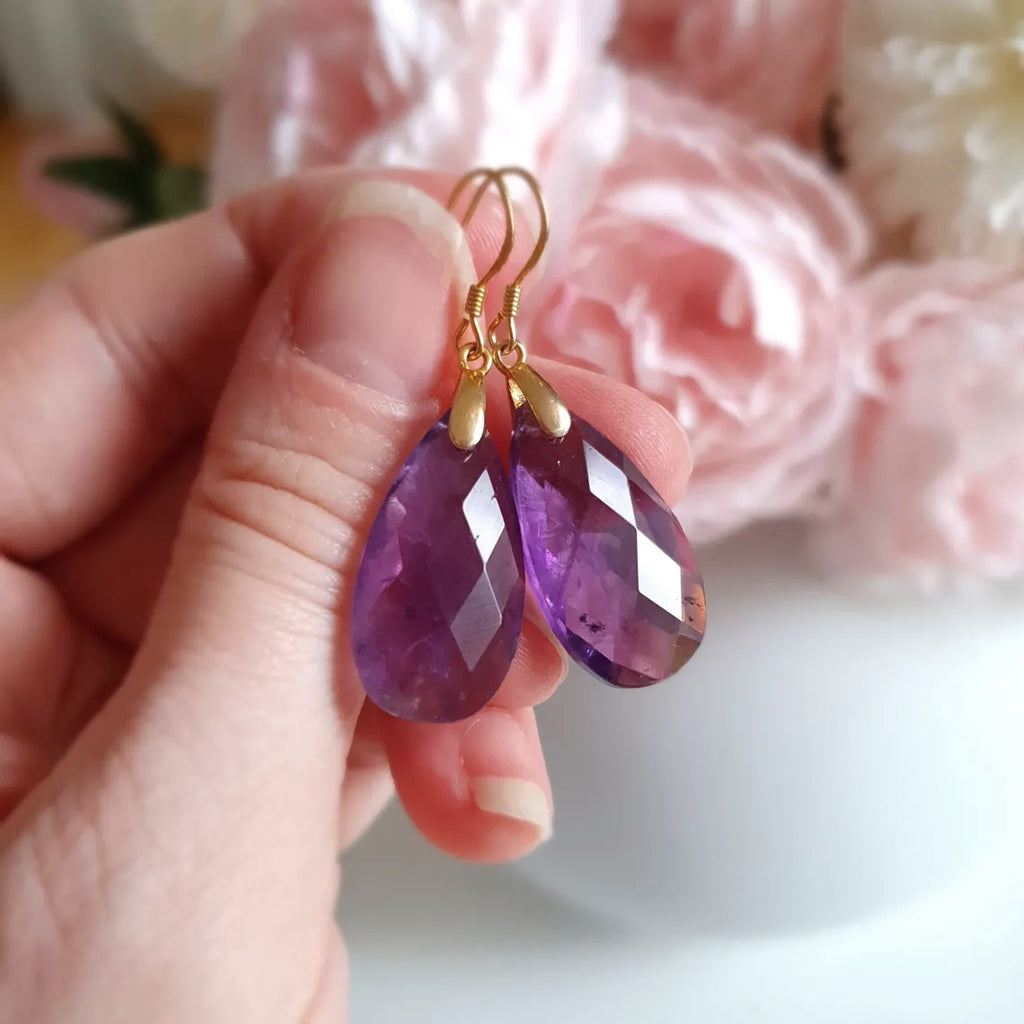 💜 Ametist Örhängen • Tears of joy - Andlighet