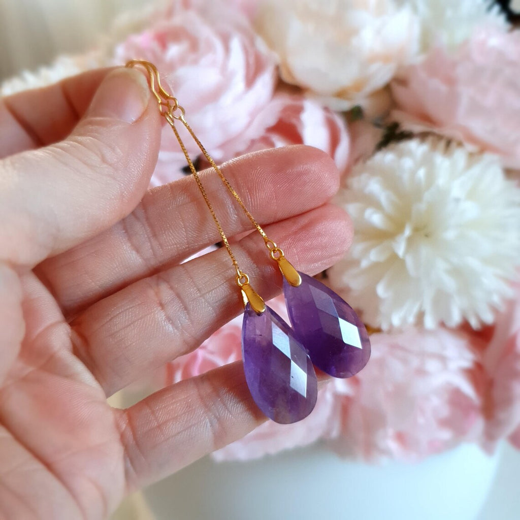 💜 Ametist Örhängen • Tears of joy - Andlighet