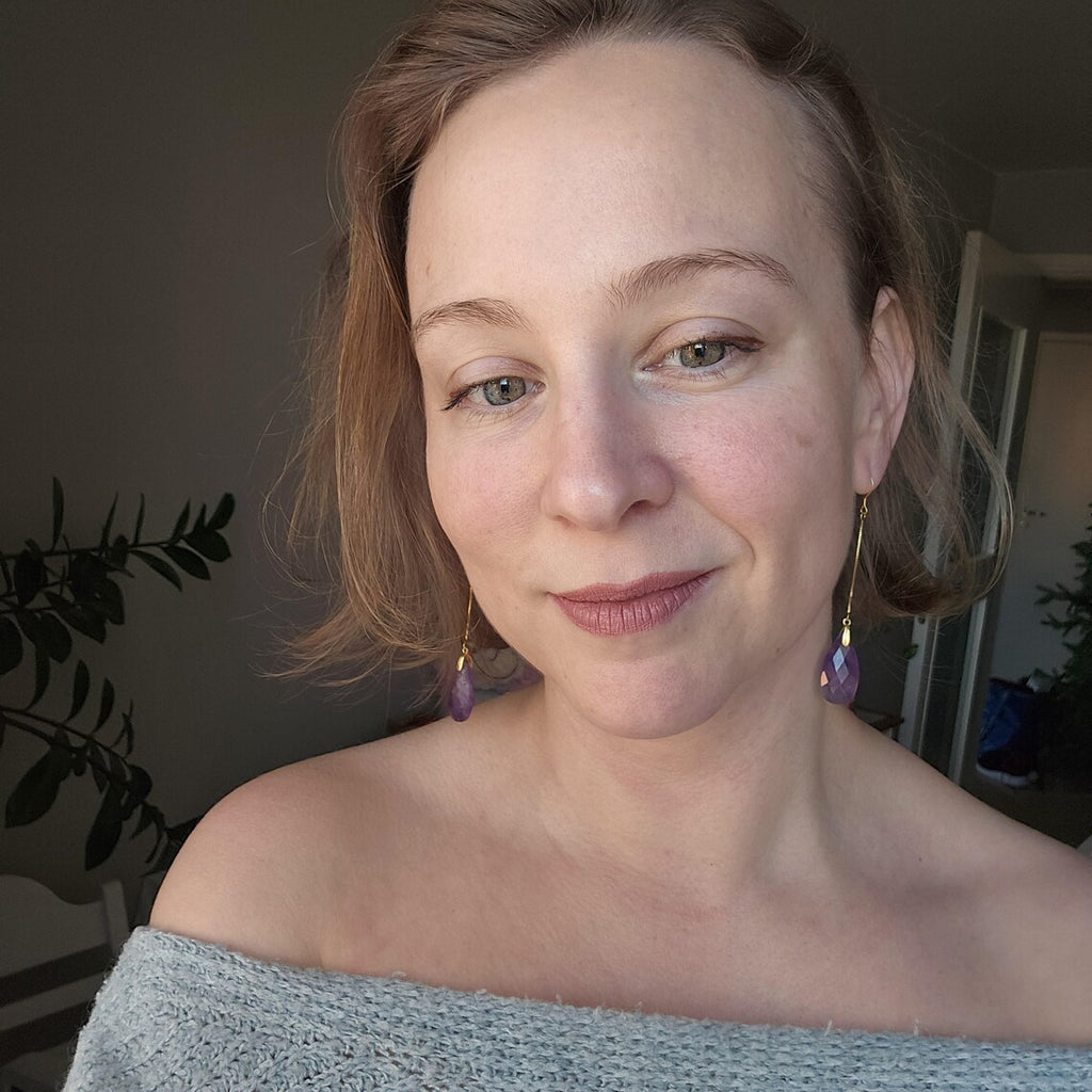 💜 Ametist Örhängen • Tears of joy - Andlighet