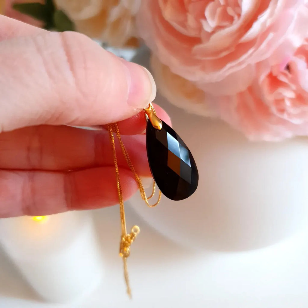 🖤 Obsidian Halsband • Tear of joy - Skydd