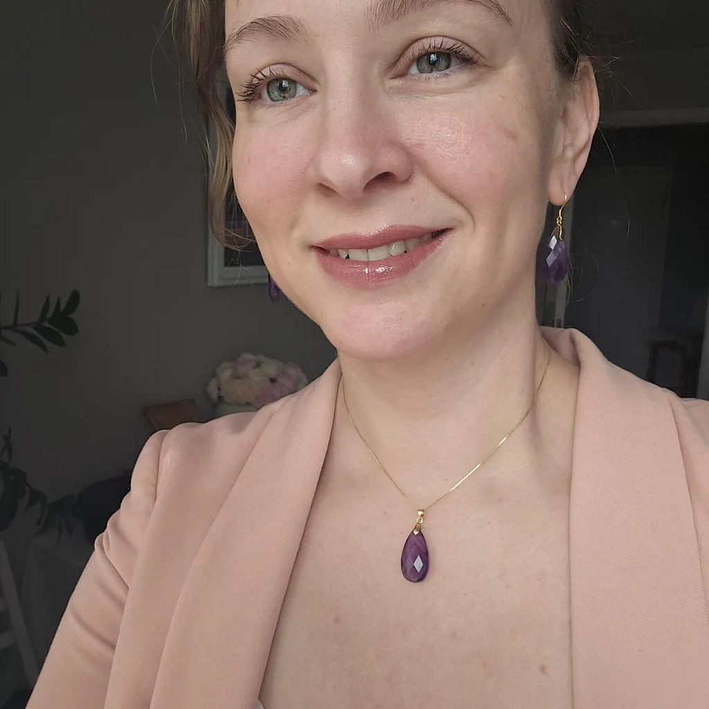 💜 Ametist Halsband • Tear of joy - Andlighet