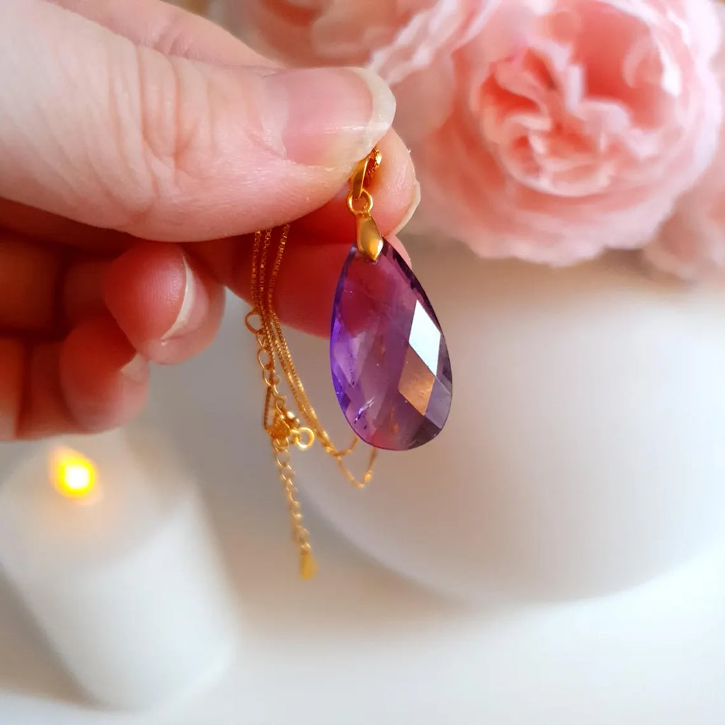 💜 Ametist Halsband • Tear of joy - Andlighet