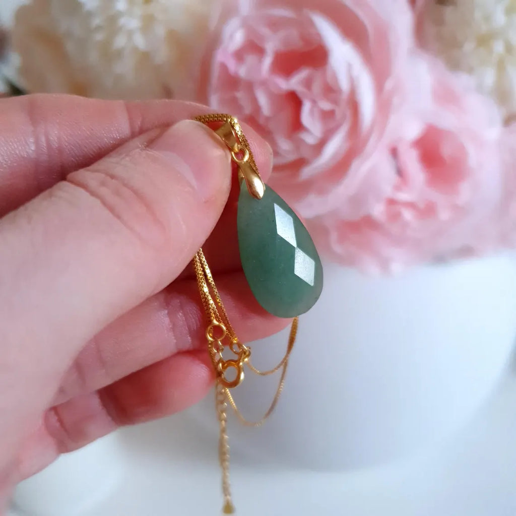 💚 Aventurin Halsband Tear of joy - Tur