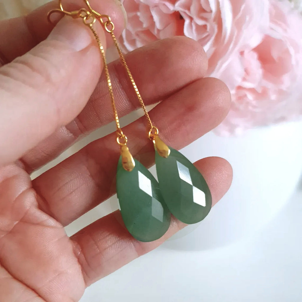 💚 Aventurin Örhängen • Tears of joy - Tur
