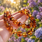 🧡 Amber Necklace 8mm, 60cm • Sun Power, Warmth & Zest for Life